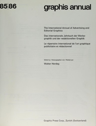Graphis annual, 85/86