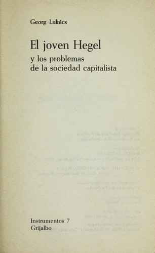 El joven Hegel y los problemas de la sociedad capitalista