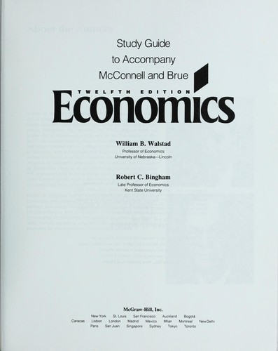 Study guide to accompany McConnell and Brue twelfth edition economics