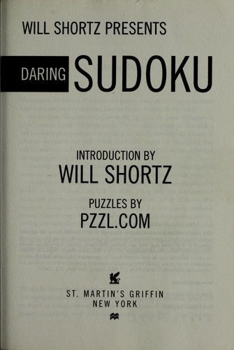 Will Shortz Presents Daring Sudoku