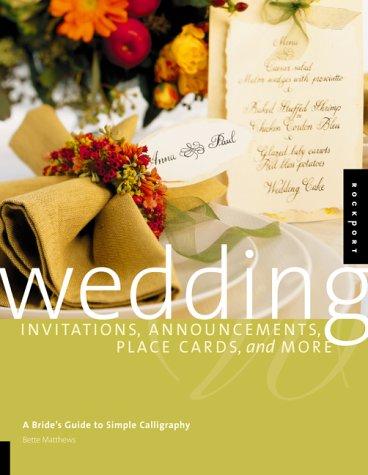 Wedding invitations, announcements, placecards, and more