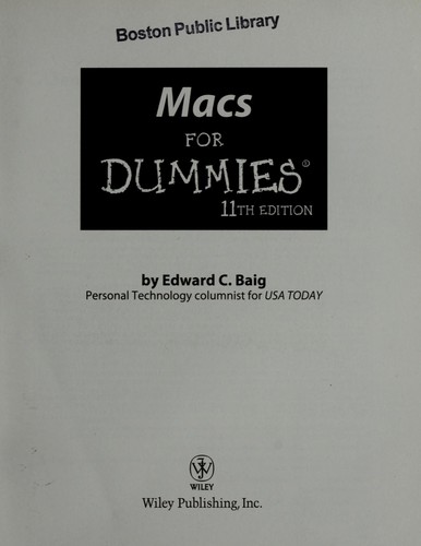 Macs for dummies, 11th edition