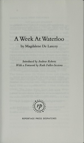 A week at Waterloo