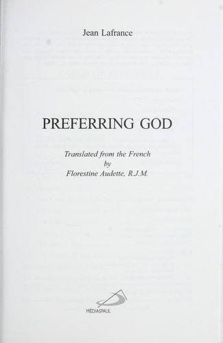 Preferring God