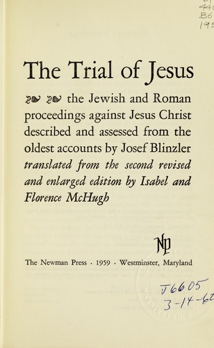 The trial of Jesus