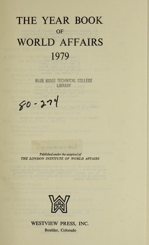 The Year Book of World Affairs 1979