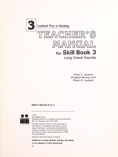 Teacher's manual for skill book 3