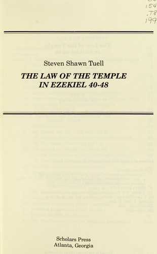 The law of the temple in Ezekiel 40-48