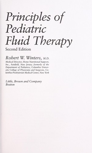 Principles of pediatric fluid therapy