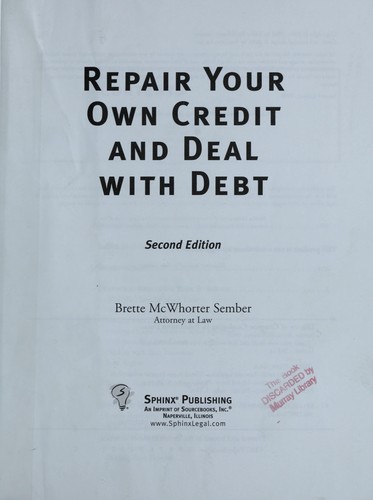 Repair your own credit and deal with debt