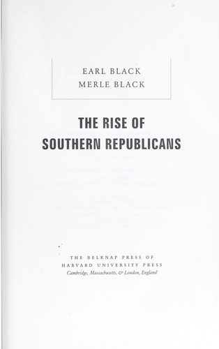 The rise of Southern Republicans