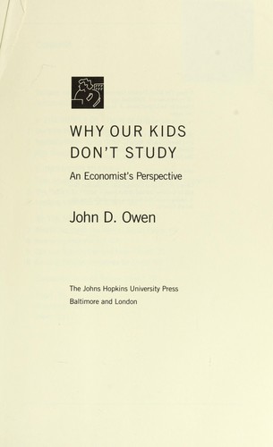 Why our kids don't study