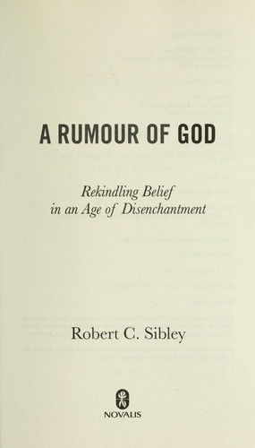 A rumour of God