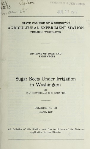 Sugar beets under irrigation in Washington