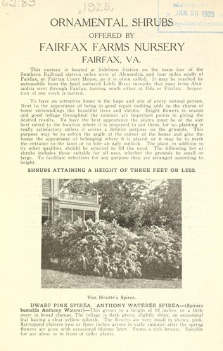 Ornamental shrubs