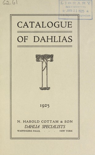 Catalogue of dahlias