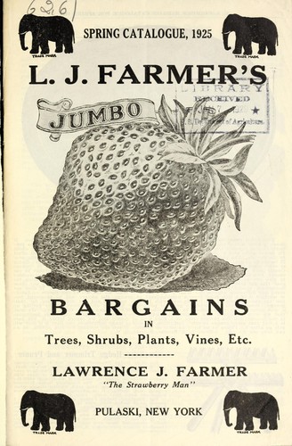 L.J. Farmer's jumbo bargains in trees, shrubs, plants, vines, etc