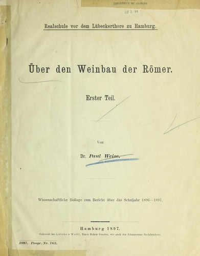 Uber den Weinbau der Ro mer