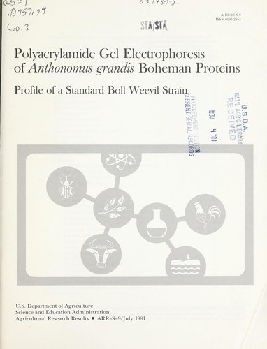 Polyacrylamide gel electrophoresis of Anthonomus grandis Boheman proteins