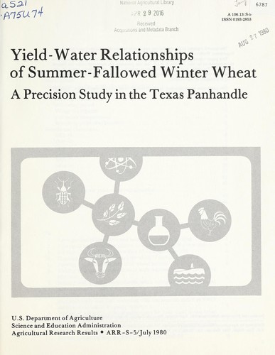 Yield-water relationships of summer-fallowed winter wheat