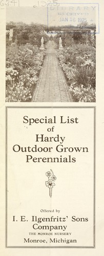 Special list of hardy outdoor grown perennials