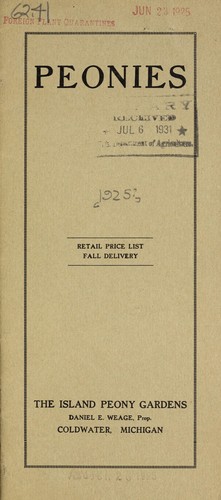 Peonies retail price list [for] fall delivery