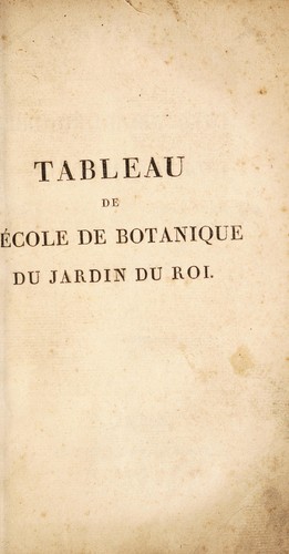 Tableau de l'©cole de Botanique du Jardin du Roi