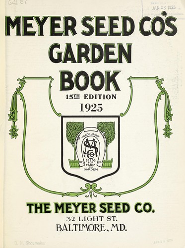Meyer Seed Co.'s garden book, 1925