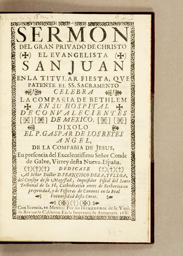 Sermon del gran privado de Christo el evangelista San Juan en la titular fiesta