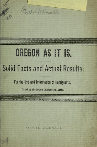 Oregon as it is