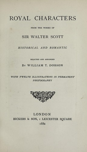 Royal characters from the works of Sir Walter Scott