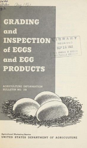 Grading and inspection of eggs and egg products