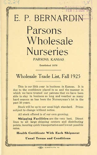 Wholesale trade list