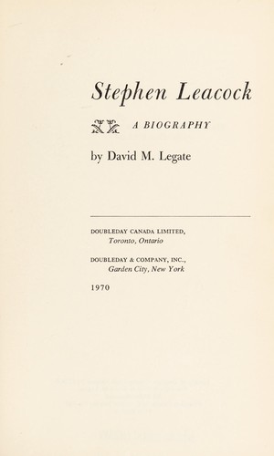 Stephen Leacock;
