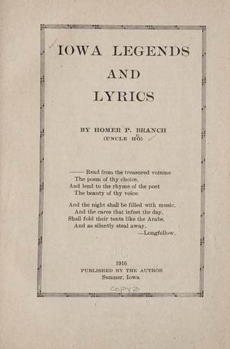 Iowa legends and lyrics