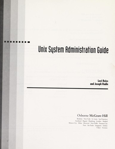 Unix system administration guide