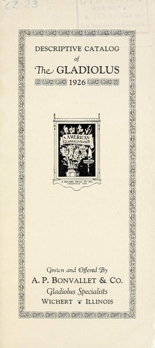 Descriptive catalog of the gladiolus