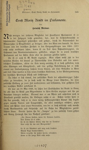 Ernst Moritz Arndt im parlamente