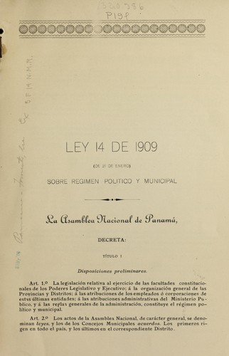 Ley 14 de 1909 de 21 de enero