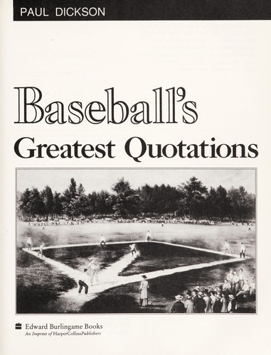 Baseball's greatest quotations