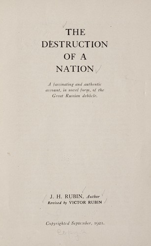 The destruction of a nation