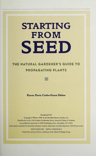 Starting from seed