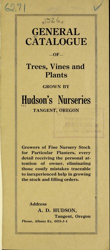General catalogue of trees, vines and plants grown