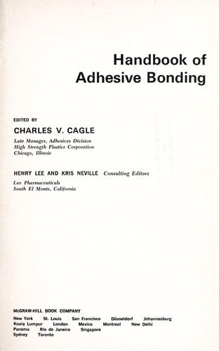 Handbook of adhesive bonding