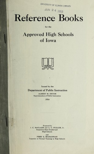Reference books for the approved high schools of Iowa ...