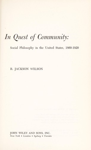 In quest of community