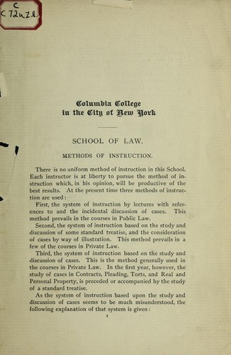 Methods of instruction