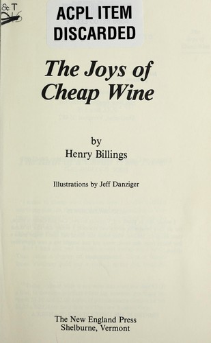 The joys of cheap wine