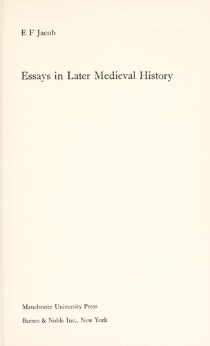 Essays in later medieval history