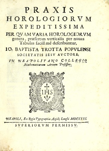 Praxis horologiorum expeditissima